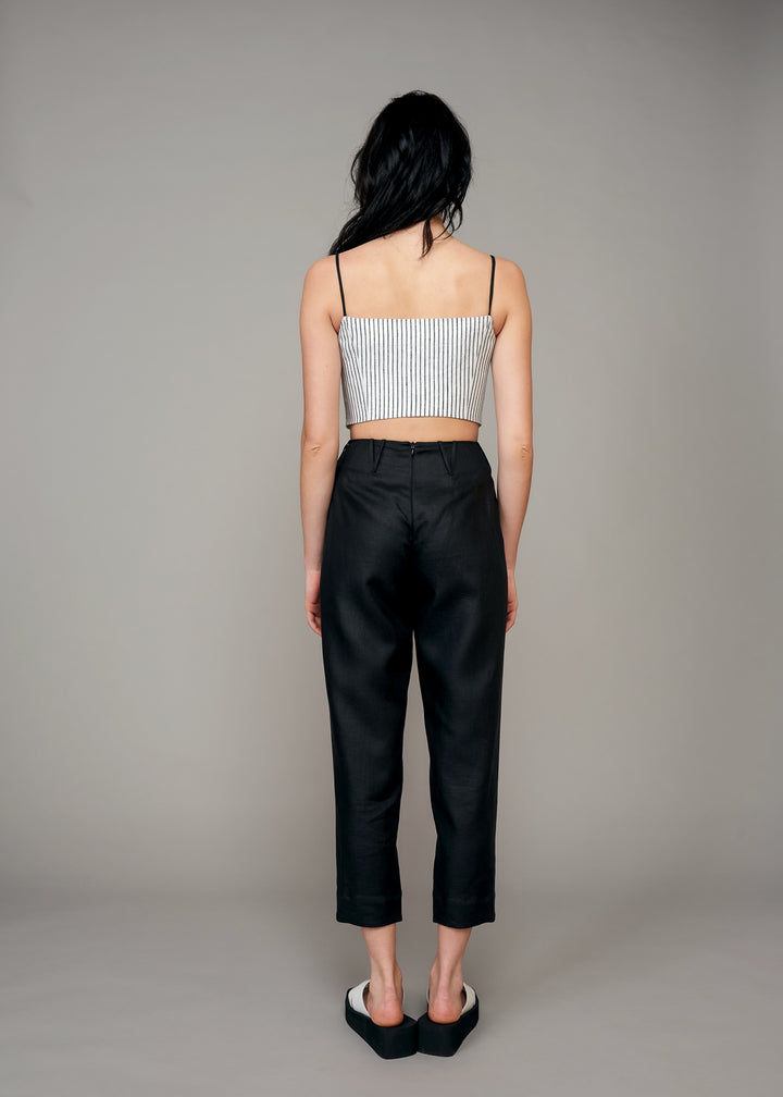Chablis Striped Crop Top