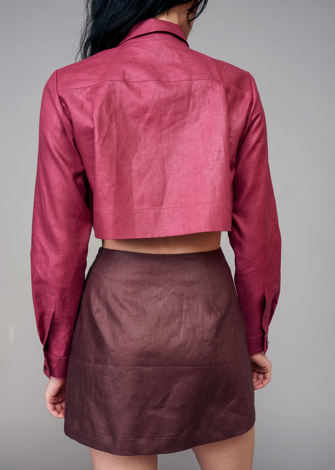 Pinot Noir Mini Pleated Skirt