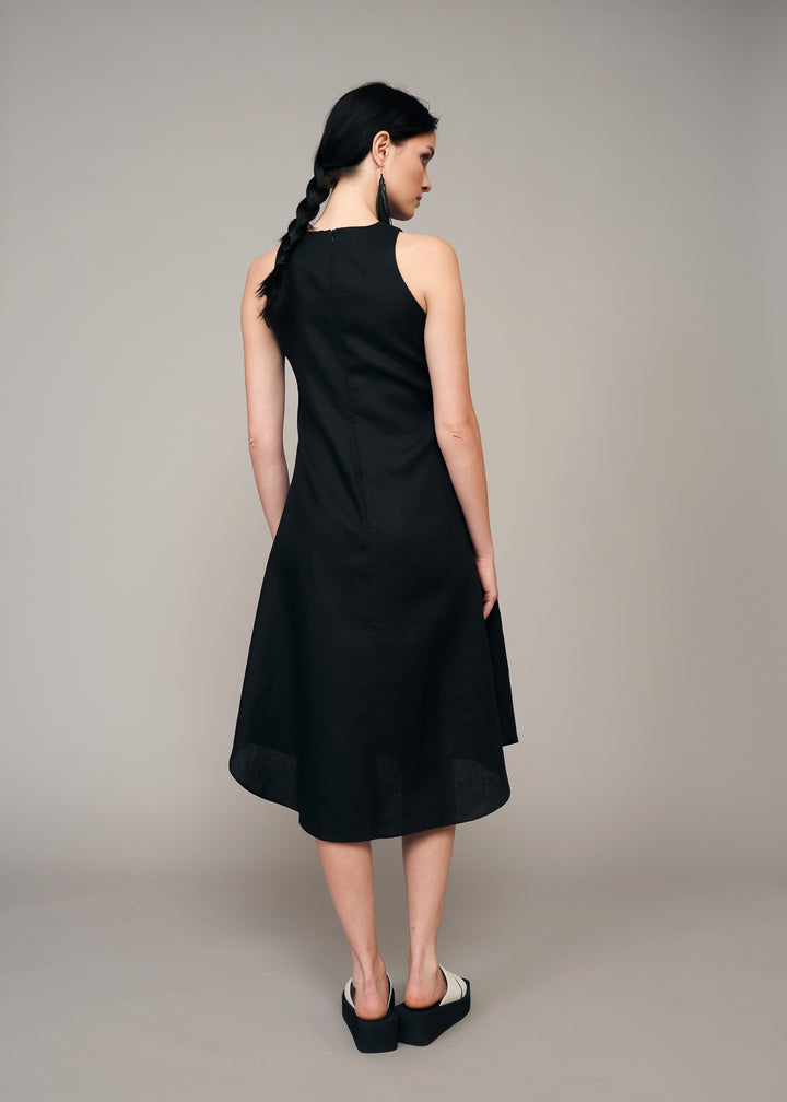 Black Linen Tank Dress