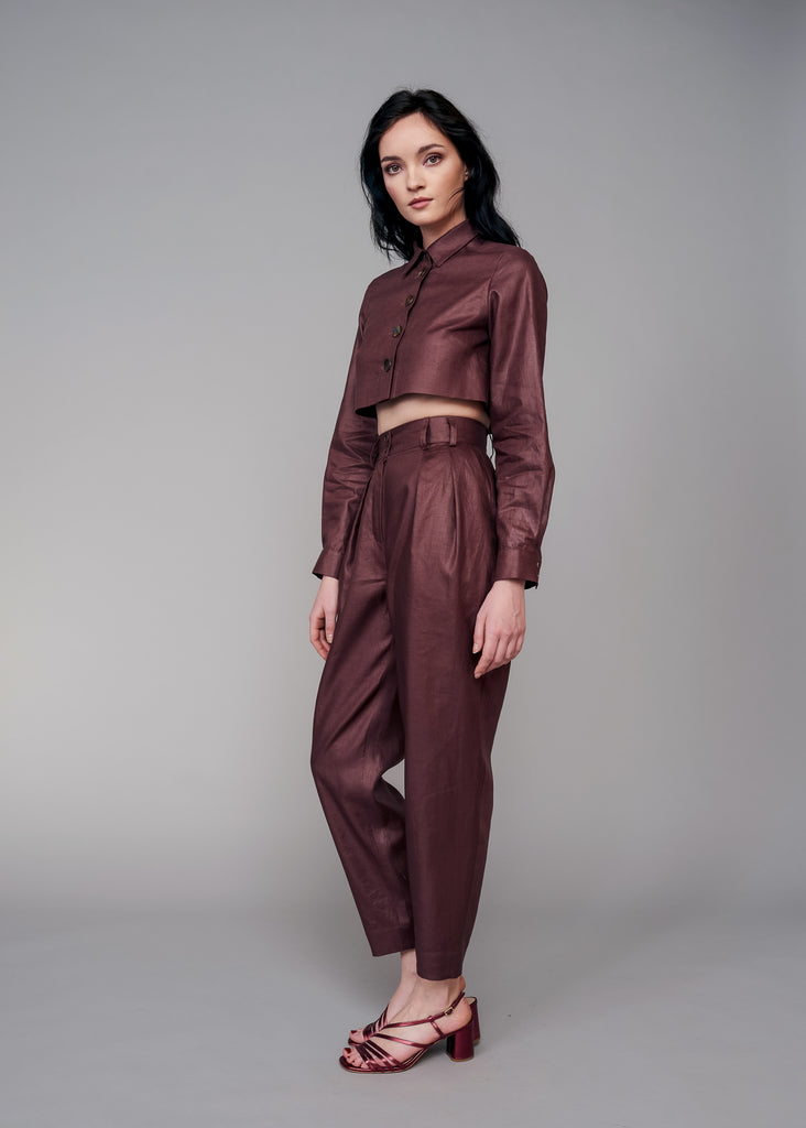 Merlot Linen Pants – Ira Lysa